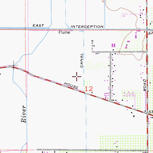 Topographic Map of Sutter County Extension Canal, CA