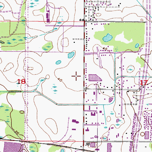 Topographic Map of Hillsborough County Department of Detention Services Falkenburg Road Jail, FL
