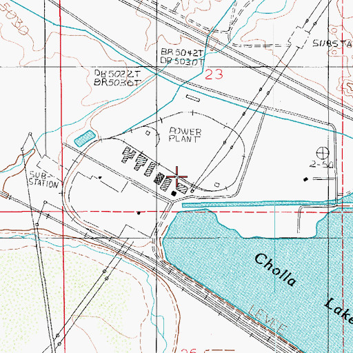 Topographic Map of Cholla Power Generating Plant, AZ