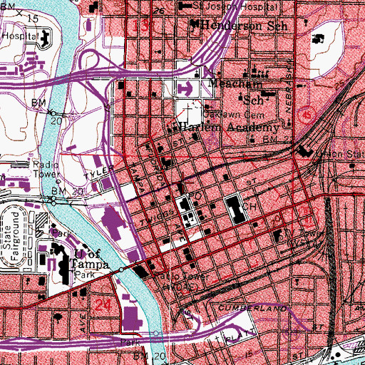 Topographic Map of Federal Bureau of Investigation, FL