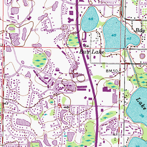 Topographic Map of Hillsborough County Sheriff's Office Carrollwood Community Station, FL