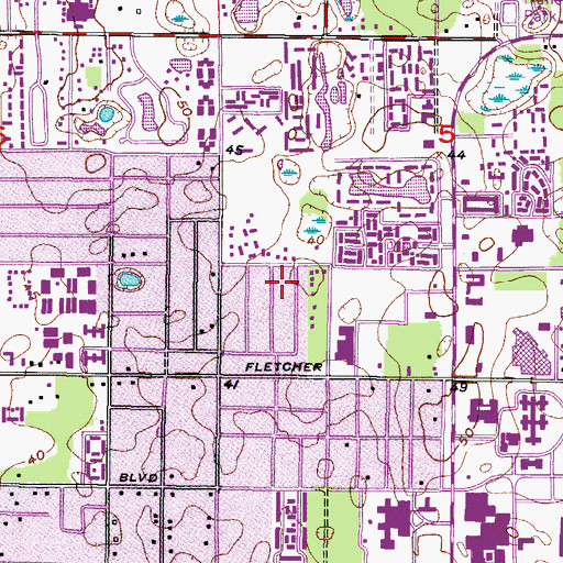 Topographic Map of Hillsborough County Sheriff's Office Community Substation Safe Haven, FL