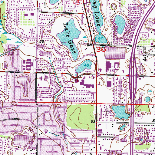 Topographic Map of Hillsborough County Sheriff's Office Community Substation West Central, FL