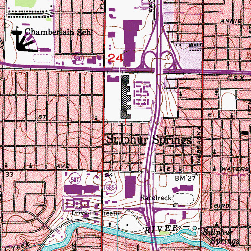 Topographic Map of Hillsborough County Sheriff's Office - Juvenile Assessment Center, FL