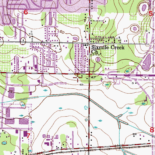 Topographic Map of Hillsborough County Sheriff's Office Community Substation Sabal Park, FL