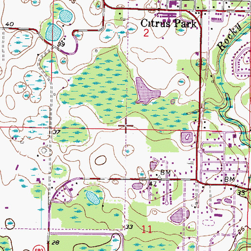 Topographic Map of Hillsborough County Sheriff's Office Citrus Park Community Station, FL