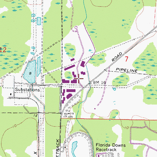 Topographic Map of Hillsborough County Sheriff's Office Northwest Community Station, FL