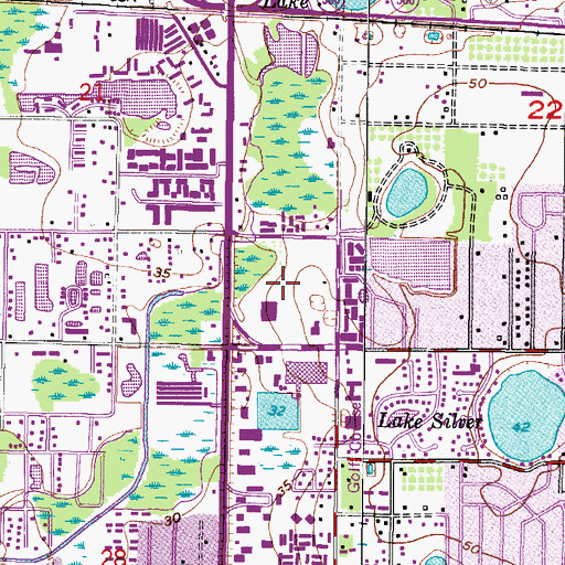 Topographic Map of Hillsborough County Sheriff's Office Fountain Oaks Community Office, FL