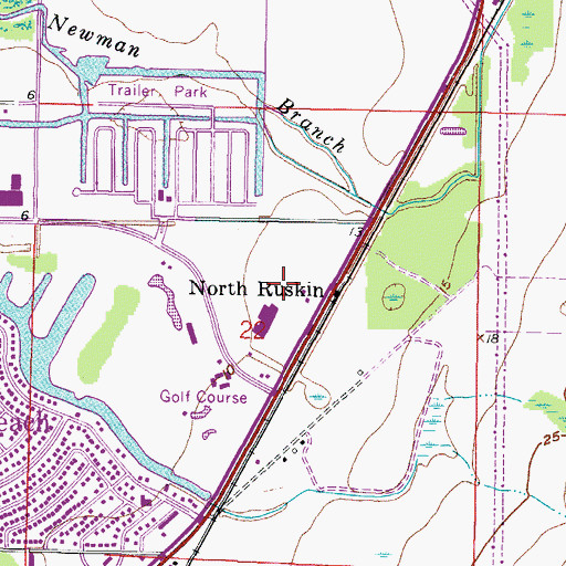 Topographic Map of Hillsborough County Sheriff's Office Apollo Beach Community Station, FL