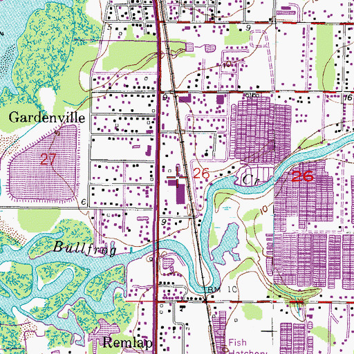 Topographic Map of Hillsborough County Sheriff's Office Gibsonton Community Station, FL