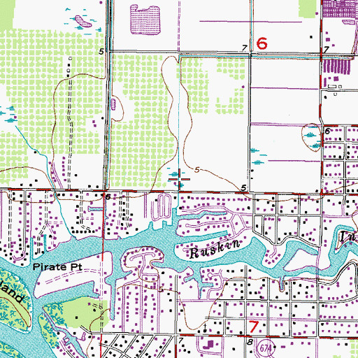 Topographic Map of Hillsborough County Sheriff's Office Community Substation Ruskin, FL