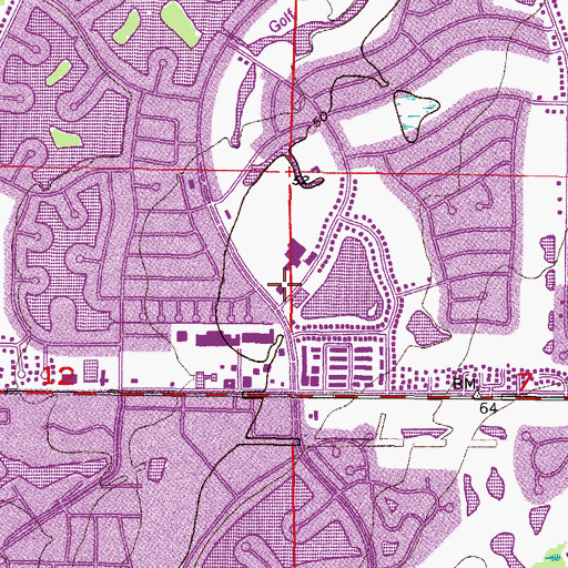 Topographic Map of Hillsborough County Sheriff's Office Sun City Community Station, FL