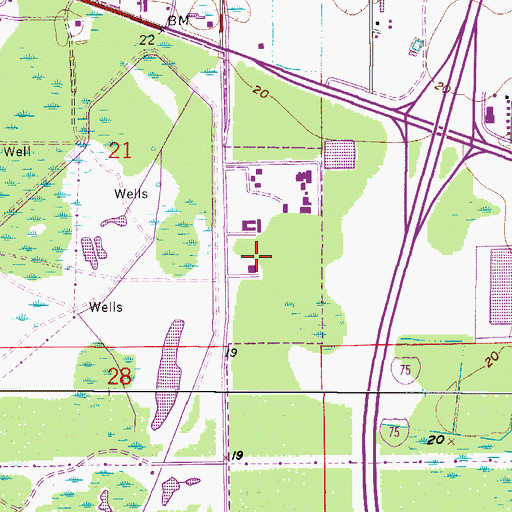 Topographic Map of Lee County Emergency Management Office, FL