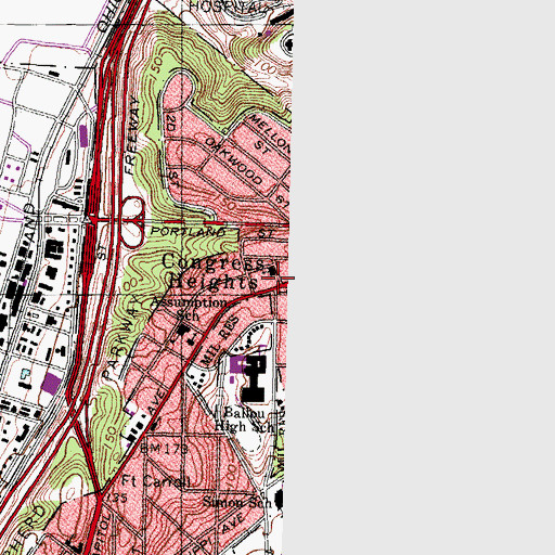 Topographic Map of District of Columbia Fire and Emergency Medical Services Engine Company 25, DC