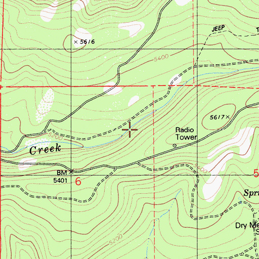 Topographic Map of Tuolumne State Game Refuge, CA