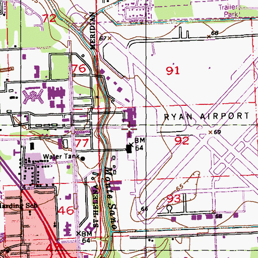 Topographic Map of Baton Rouge Police Department - Airport, LA