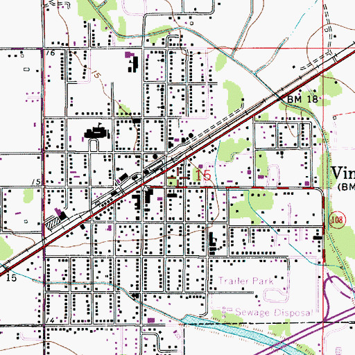 Topographic Map of Calcasieu Parish Sheriff's Office, LA