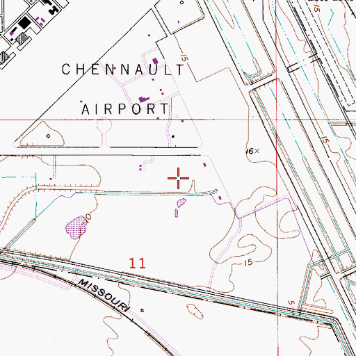 Topographic Map of Calcasieu Parish Sheriff's Office - Training, LA