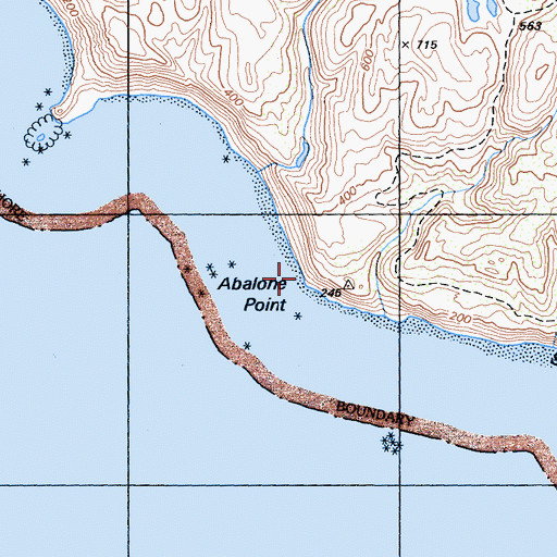 Topographic Map of Abalone Point, CA