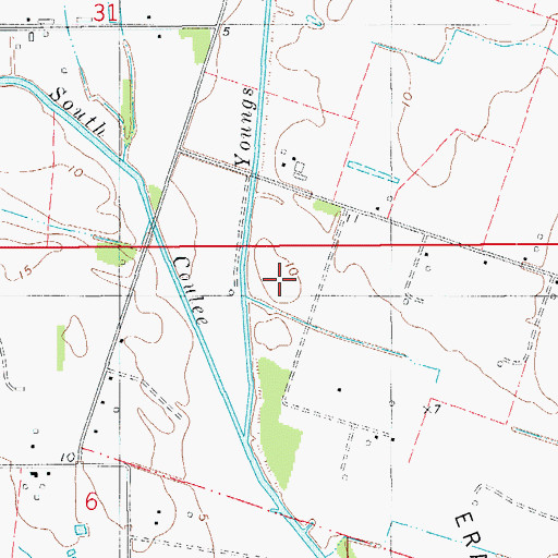 Topographic Map of Vermilion Parish Sheriff's Office, LA