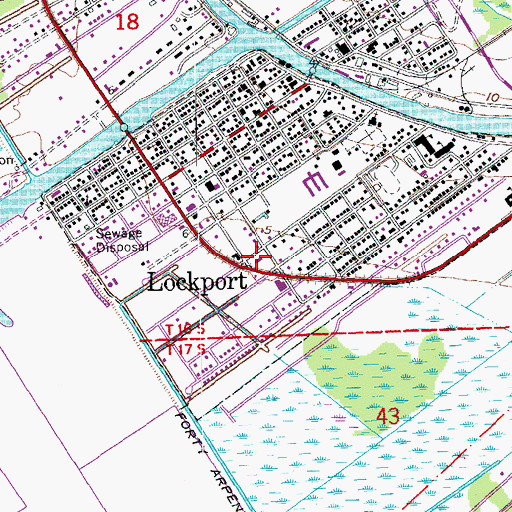Topographic Map of Lafourche Parish Sheriff's Office Criminal Operations Center, LA