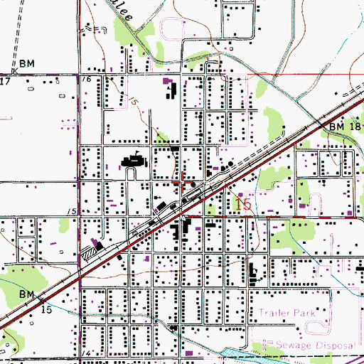 Topographic Map of Vinton Police Department, LA