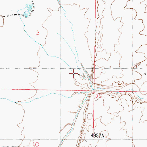 Topographic Map of Caanon Reservoir, AZ