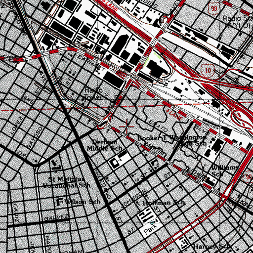 Topographic Map of New Orleans Police Department, LA