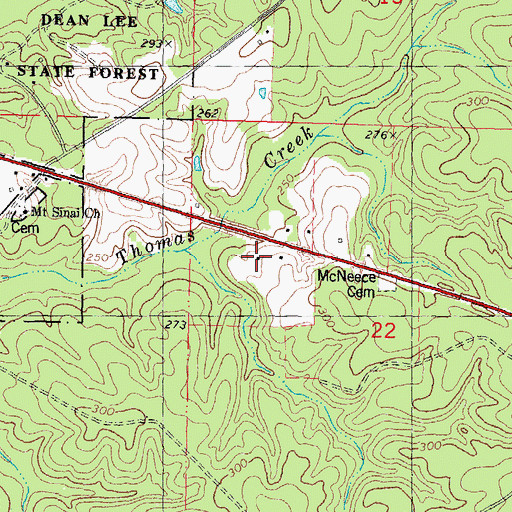 Topographic Map of Washington Parish Police Jury, LA