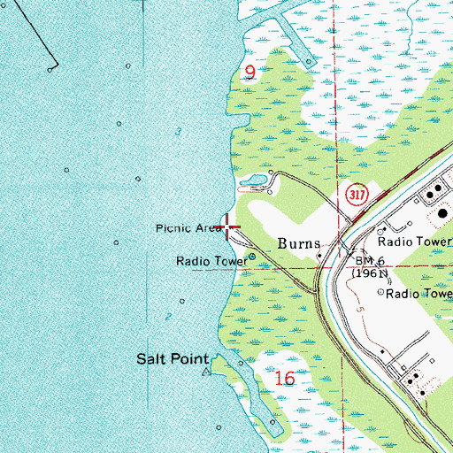 Topographic Map of Saint Mary Parish Police Jury, LA