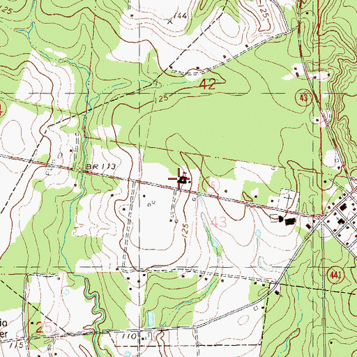 Topographic Map of Montpelier Police Department - Chief, LA