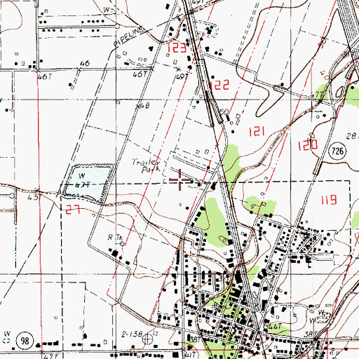 Topographic Map of Carencro Police Department, LA