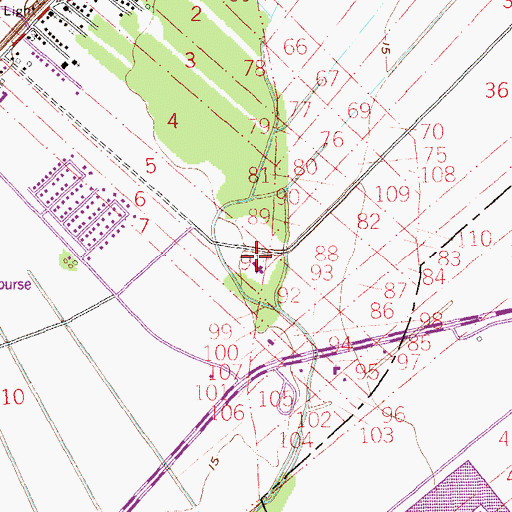 Topographic Map of Ascension Parish Sheriff's Office Jail, LA