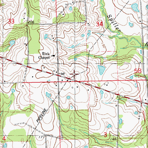 Topographic Map of Saint Helena Parish Police Jury, LA