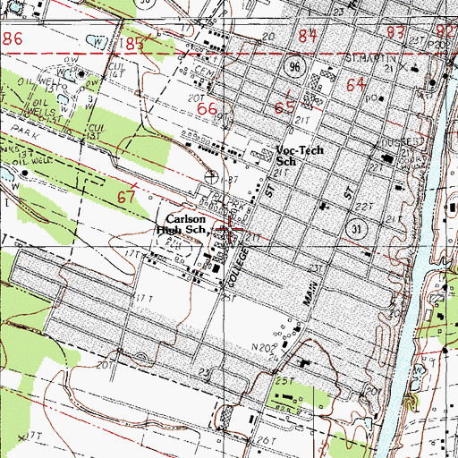 Topographic Map of Saint Martin Parish Sheriff's Office, LA