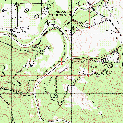 Topographic Map of Anderson Creek, CA
