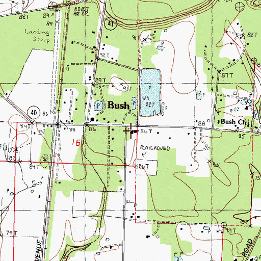 Topographic Map of Saint Tammany Parish Sheriff's Office, LA