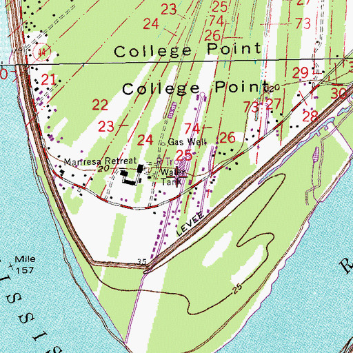 Topographic Map of Saint James Parish Sheriff's Office - Juvenile Division, LA