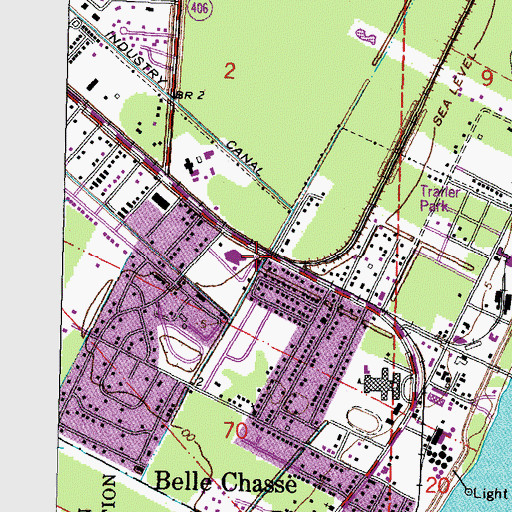 Topographic Map of Plaquemines Parish Sheriff's Office, LA