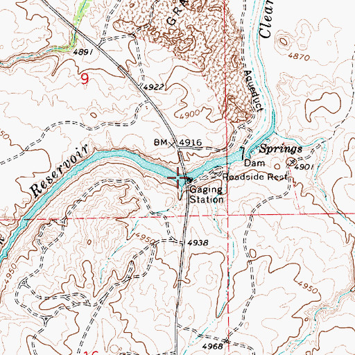 Topographic Map of Clear Creek Bridge, AZ