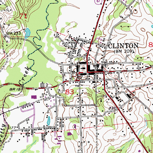 Topographic Map of East Feliciana Parish Sheriff's Office, LA
