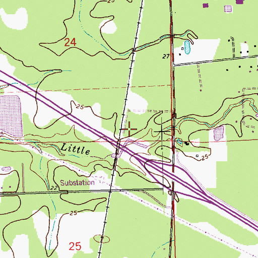 Topographic Map of Saint Tammany Parish Police Jury, LA