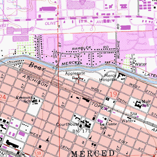 Topographic Map of Applegate Park, CA