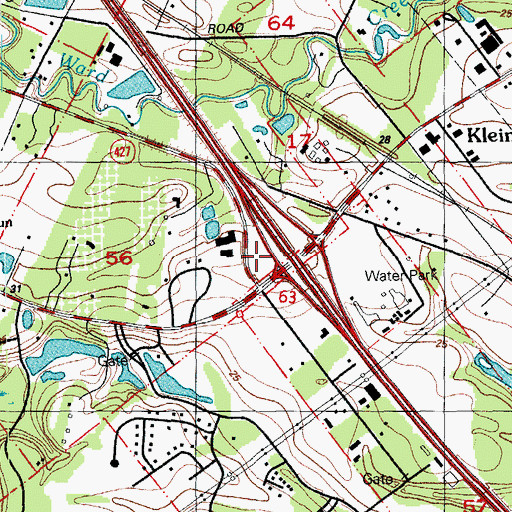 Topographic Map of Louisiana State Police Troop A, LA