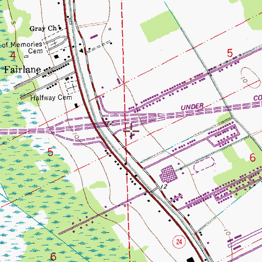 Topographic Map of Louisiana State Police Troop C, LA