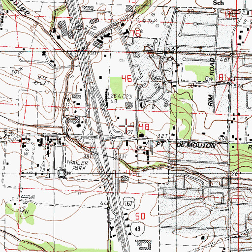 Topographic Map of Louisiana State Police Troop I, LA