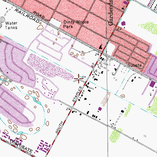 Topographic Map of Corpus Christi Fire Department Station 14, TX