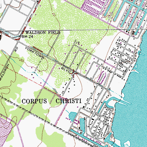 Topographic Map of Nueces County Emergency Services District 2, TX