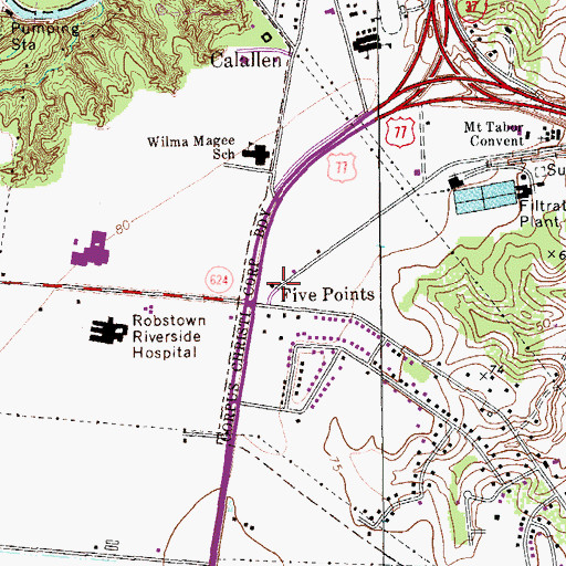 Topographic Map of Corpus Christi Fire Department Station 2, TX