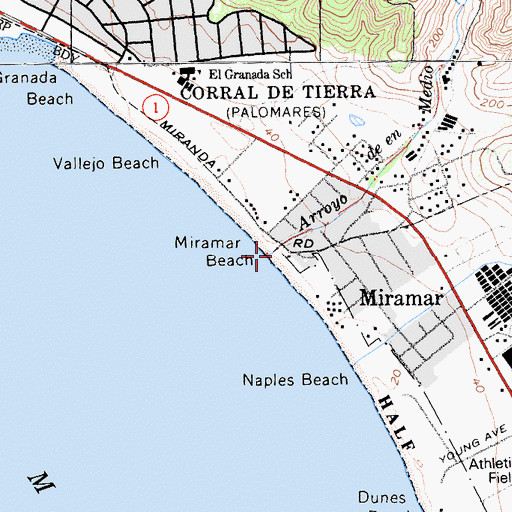 Topographic Map of Arroyo De En Medio, CA